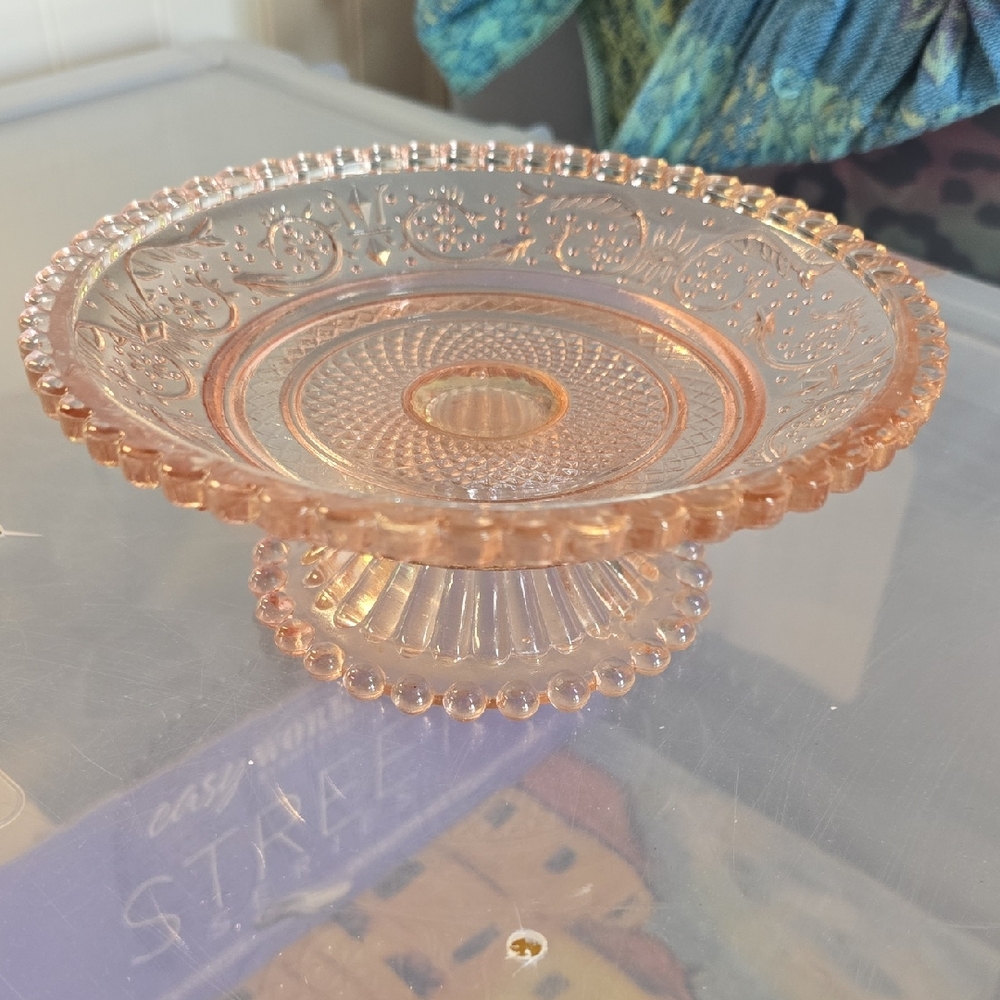 Gorgeous Pink Depression Glass dish